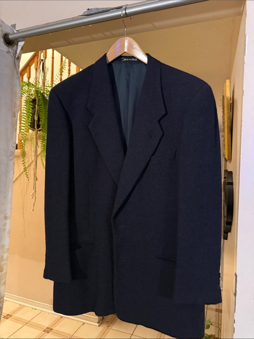 Giorgio Armani Dark Navy Single-Breasted Blazer